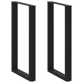 Patas de mesa de centro forma U 2uds acero negro 60x(100-101)cm de , Patas para mesas - Ref: Foro24-4013236, Precio: 134,39 €...