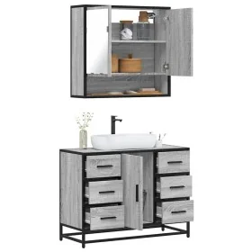 Set de muebles de baño 2 pzas madera contrachapada gris sonoma de , Muebles de baño - Ref: Foro24-3300933, Precio: 202,51 €, ...