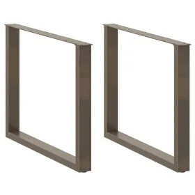 Patas mesa comedor forma U 3uds acero natural 100x(72-73) cm de , Patas para mesas - Ref: Foro24-4013215, Precio: 147,00 €, D...