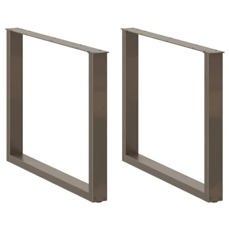 Patas mesa comedor forma U 3uds acero natural 100x(72-73) cm de , Patas para mesas - Ref: Foro24-4013215, Precio: 147,00 €, D...