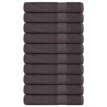 Toallas 10 uds 100% algodón antracita 100x200 cm 600 gsm de , Toallas - Ref: Foro24-136699, Precio: 144,16 €, Descuento: %