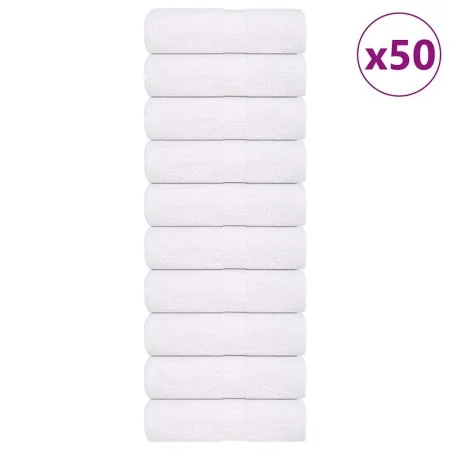 Toallas de jabón 50 uds blanco 30x30 cm 360 gsm 100% algodón de , Toallas - Ref: Foro24-136644, Precio: 50,65 €, Descuento: %