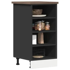 Armario inferior de cocina contrachapada negro 40x44,5x81,5 cm de , Armarios de cocina - Ref: Foro24-854203, Precio: 61,75 €,...