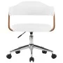 Sillas de comedor giratorias 2 uds madera curvada cuero blanco de vidaXL, Sillas de comedor - Ref: Foro24-3054893, Precio: 26...