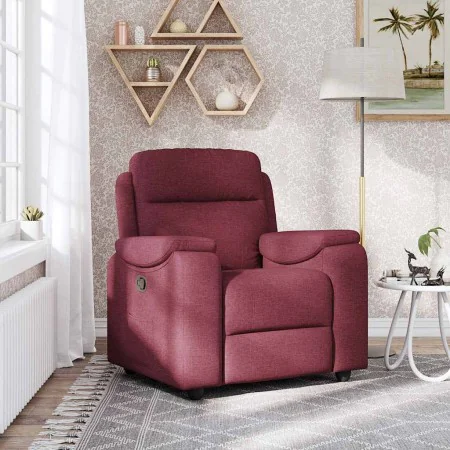 Sillón reclinable de tela rojo tinto de , Sillones - Ref: Foro24-4015683, Precio: 186,87 €, Descuento: %