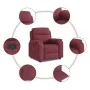 Sillón reclinable de tela rojo tinto de , Sillones - Ref: Foro24-4015683, Precio: 186,87 €, Descuento: %