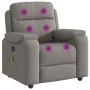 Sillón de masaje reclinable de tela gris taupé de , Sillones - Ref: Foro24-4015697, Precio: 192,11 €, Descuento: %