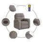 Sillón de masaje reclinable de tela gris taupé de , Sillones - Ref: Foro24-4015697, Precio: 192,11 €, Descuento: %