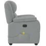 Sillón reclinable de masaje de tela gris claro de , Sillones - Ref: Foro24-4015710, Precio: 245,15 €, Descuento: %