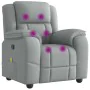 Sillón reclinable de masaje de tela gris claro de , Sillones - Ref: Foro24-4015710, Precio: 245,15 €, Descuento: %