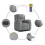 Sillón reclinable de masaje de tela gris claro de , Sillones - Ref: Foro24-4015710, Precio: 245,15 €, Descuento: %