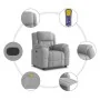 Sillón de masaje reclinable de tela gris nube de , Sillones - Ref: Foro24-4015719, Precio: 244,69 €, Descuento: %
