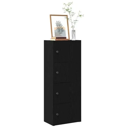 Estantería de madera de ingeniería roble negro 40x24x102 cm de , Librerías y estanterías - Ref: Foro24-860374, Precio: 69,65 ...