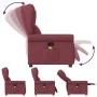 Sillón de masaje reclinable de tela color vino tinto de , Sillones - Ref: Foro24-4015669, Precio: 207,33 €, Descuento: %