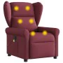 Sillón de masaje reclinable de tela color vino tinto de , Sillones - Ref: Foro24-4015669, Precio: 207,33 €, Descuento: %