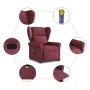 Sillón de masaje reclinable de tela color vino tinto de , Sillones - Ref: Foro24-4015669, Precio: 207,33 €, Descuento: %