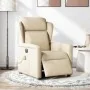 Sillón reclinable de masaje eléctrico tela color crema de , Sillones - Ref: Foro24-3303132, Precio: 269,58 €, Descuento: %
