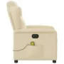 Sillón reclinable de masaje eléctrico tela color crema de , Sillones - Ref: Foro24-3303132, Precio: 269,58 €, Descuento: %