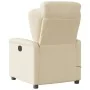 Sillón reclinable de masaje eléctrico tela color crema de , Sillones - Ref: Foro24-3303132, Precio: 269,58 €, Descuento: %