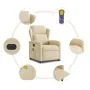 Sillón reclinable de masaje eléctrico tela color crema de , Sillones - Ref: Foro24-3303132, Precio: 269,58 €, Descuento: %