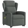 Silla de masaje reclinable de pie de tela gris oscuro de , Sillones - Ref: Foro24-3303145, Precio: 290,01 €, Descuento: %