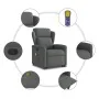Silla de masaje reclinable de pie de tela gris oscuro de , Sillones - Ref: Foro24-3303145, Precio: 290,01 €, Descuento: %