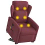 Sillón reclinable de masaje elevable tela rojo tinto de , Sillones - Ref: Foro24-3303147, Precio: 285,71 €, Descuento: %