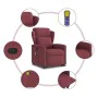 Sillón reclinable de masaje elevable tela rojo tinto de , Sillones - Ref: Foro24-3303147, Precio: 285,71 €, Descuento: %