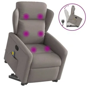 Sillón reclinable de masaje elevable tela gris taupé de , Sillones - Ref: Foro24-3303151, Precio: 288,43 €, Descuento: %