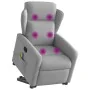 Sillón de masaje reclinable de pie de tela gris nube de , Sillones - Ref: Foro24-3303153, Precio: 290,27 €, Descuento: %