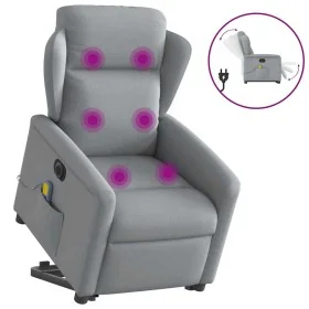 Sillón de masaje eléctrico reclinable elevable tela gris claro de , Sillones - Ref: Foro24-3303164, Precio: 339,24 €, Descuen...
