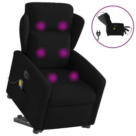 Sillón de masaje eléctrico reclinable elevable tela negro de , Sillones - Ref: Foro24-3303166, Precio: 339,24 €, Descuento: %