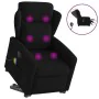 Sillón de masaje eléctrico reclinable elevable tela negro de , Sillones - Ref: Foro24-3303166, Precio: 339,24 €, Descuento: %