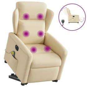 Sillón de masaje eléctrico reclinable elevable tela crema von , Sessel - Ref: Foro24-3303172, Preis: 354,15 €, Rabatt: %