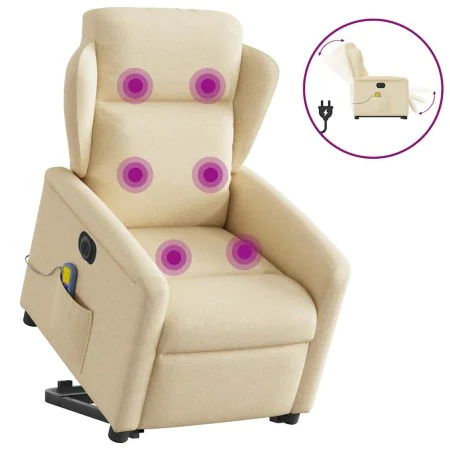 Sillón de masaje eléctrico reclinable elevable tela crema von , Sessel - Ref: Foro24-3303172, Preis: 354,15 €, Rabatt: %