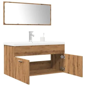 Juego de muebles baño 3 piezas madera ingeniería roble artisan de , Muebles de baño - Ref: Foro24-3328588, Precio: 252,83 €, ...