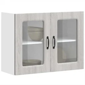 Armario pared cocina puerta de cristal Kalmar sonoma gris de , Armarios de cocina - Ref: Foro24-853613, Precio: 97,74 €, Desc...