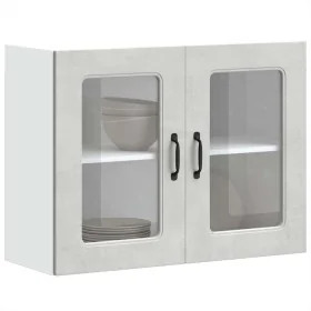 Armario pared cocina puerta de cristal Kalmar gris hormigón de , Armarios de cocina - Ref: Foro24-853611, Precio: 87,50 €, De...