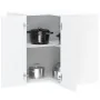 Armario de cocina de esquina pared Lucca blanca de alto brillo de , Armarios de cocina - Ref: Foro24-853859, Precio: 91,55 €,...