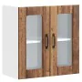 Armario pared cocina puerta de cristal Lucca madera vieja de , Armarios de cocina - Ref: Foro24-853915, Precio: 67,81 €, Desc...
