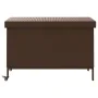 Caja de almacenaje jardín ruedas ratán PE marrón 110x55x73 cm de , Cajas de almacenaje para exteriores - Ref: Foro24-4103827,...