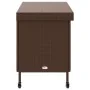 Caja de almacenaje jardín ruedas ratán PE marrón 110x55x73 cm de , Cajas de almacenaje para exteriores - Ref: Foro24-4103827,...