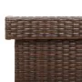 Caja de almacenaje jardín ruedas ratán PE marrón 110x55x73 cm de , Cajas de almacenaje para exteriores - Ref: Foro24-4103827,...