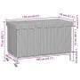 Caja de almacenaje jardín ruedas ratán PE marrón 110x55x73 cm de , Cajas de almacenaje para exteriores - Ref: Foro24-4103827,...