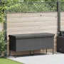 Caja almacenaje jardín ruedas ratán sintético negro 160x55x75cm de , Cajas de almacenaje para exteriores - Ref: Foro24-410383...