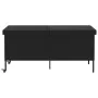Caja almacenaje jardín ruedas ratán sintético negro 160x55x75cm de , Cajas de almacenaje para exteriores - Ref: Foro24-410383...