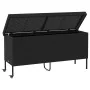 Caja almacenaje jardín ruedas ratán sintético negro 160x55x75cm de , Cajas de almacenaje para exteriores - Ref: Foro24-410383...