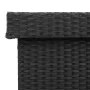 Caja almacenaje jardín ruedas ratán sintético negro 160x55x75cm de , Cajas de almacenaje para exteriores - Ref: Foro24-410383...