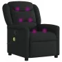 Sillón reclinable de masaje de tela negro de , Sillones - Ref: Foro24-4015608, Precio: 210,38 €, Descuento: %