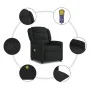 Sillón reclinable de masaje de tela negro de , Sillones - Ref: Foro24-4015608, Precio: 210,38 €, Descuento: %